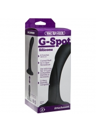 Черная изогнутая насадка Vac-U-Lock G-Spot - 16,5 см. - Doc Johnson - купить с доставкой в Махачкале