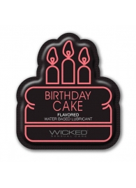 Лубрикант на водной основе со вкусом торта с кремом Wicked Aqua Birthday cake - 3 мл. - Wicked - купить с доставкой в Махачкале