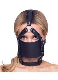 Черный намордник с кляпом-шаром Head Harness With A Gag - Orion - купить с доставкой в Махачкале