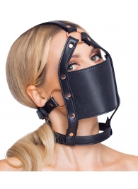 Черный намордник с кляпом-шаром Head Harness With A Gag - Orion - купить с доставкой в Махачкале