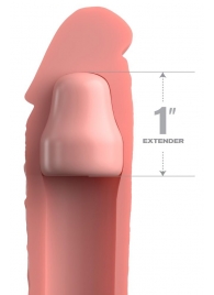 Телесная насадка-удлинитель 1 Inch Silicone X-tension - 17,8 см. - Pipedream - в Махачкале купить с доставкой