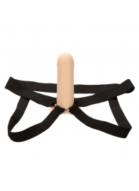 Телесный фаллопротез из силикона Extension with Harness - 15,75 см. - California Exotic Novelties - купить с доставкой в Махачкале