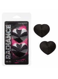 Черные пэстисы в форме сердечек Heart Pasties - California Exotic Novelties - купить с доставкой в Махачкале