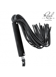 Черная кожаная плеть-флоггер - 84 см. - Notabu - купить с доставкой в Махачкале