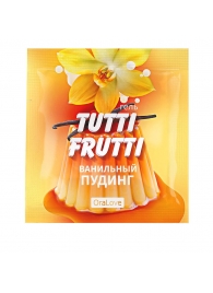 Пробник гель-смазки Tutti-frutti со вкусом ванильного пудинга - 4 гр. - Биоритм - купить с доставкой в Махачкале