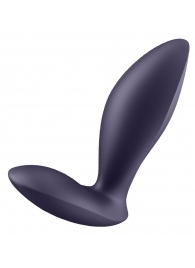 Фиолетовый анальный вибростимулятор Power Plug - Satisfyer - в Махачкале купить с доставкой