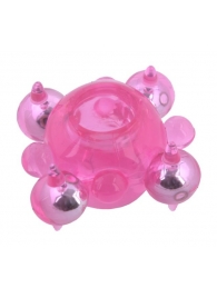 Эрекционное кольцо c бусинками - Toyfa Basic - в Махачкале купить с доставкой