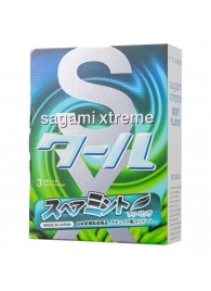 Презервативы Sagami Xtreme Mint с ароматом мяты - 3 шт. - Sagami - купить с доставкой в Махачкале