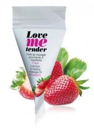 Съедобное согревающее массажное масло Love Me Tender Strawberry с ароматом клубники - 10 мл. - Love to Love - купить с доставкой в Махачкале