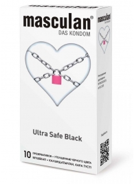 Ультрапрочные презервативы Masculan Ultra Safe Black - 10 шт. - Masculan - купить с доставкой в Махачкале