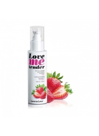 Съедобное согревающее массажное масло Love Me Tender Strawberry с ароматом клубники - 100 мл. - Love to Love - купить с доставкой в Махачкале