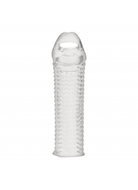 Текстурированная насадка на пенис Clear Textured Penis Enhancing Sleeve Extension - 16,5 см. - BlueLine - в Махачкале купить с доставкой