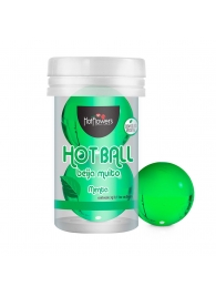 Лубрикант на масляной основе Hot Ball Beija Muito с ароматом мяты (2 шарика по 3 гр.) - HotFlowers - купить с доставкой в Махачкале