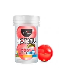 Лубрикант на масляной основе Hot Ball Plus с охлаждающе-разогревающим эффектом (2 шарика по 3 гр.) - HotFlowers - купить с доставкой в Махачкале