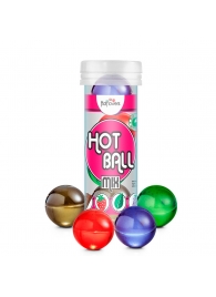 Ароматизированный лубрикант Hot Ball Mix на масляной основе (4 шарика по 3 гр.) - HotFlowers - купить с доставкой в Махачкале