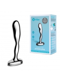 Стальной стимулятор простаты Stainless Steel Prostate Plug - 11,5 см. - b-Vibe - в Махачкале купить с доставкой