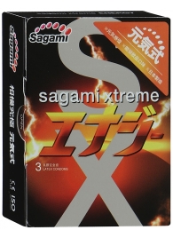 Презервативы Sagami Xtreme ENERGY с ароматом энергетика - 3 шт. - Sagami - купить с доставкой в Махачкале