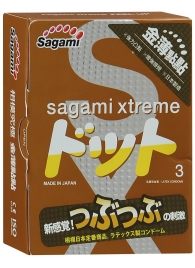 Презервативы Sagami Xtreme FEEL UP с точечной текстурой и линиями прилегания - 3 шт. - Sagami - купить с доставкой в Махачкале