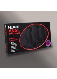 Набор из 3 массажеров простаты чёрного цвета NEXUS ANAL STARTER KIT - Nexus Range - в Махачкале купить с доставкой