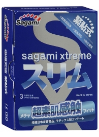 Розовые презервативы Sagami Xtreme FEEL FIT 3D - 3 шт. - Sagami - купить с доставкой в Махачкале