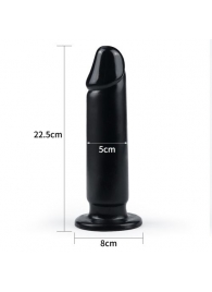 Черный анальный фаллоимитатор 9.25 King Sized Anal Dildo - 22,5 см. - Lovetoy