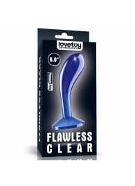 Синяя анальная втулка Flawless Clear Prostate Plug 6.0 - 15 см. - Lovetoy - в Махачкале купить с доставкой