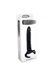 Чёрная насадка-фаллос для двойного проникновения INFLATABLE DILDO SLIM DONG  - 13,5 см. - Toyz4lovers - в Махачкале купить с доставкой