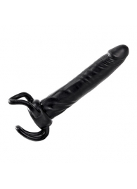 Чёрная насадка-фаллос для двойного проникновения INFLATABLE DILDO SLIM DONG  - 13,5 см. - Toyz4lovers - в Махачкале купить с доставкой