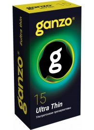 Прозрачные ультратонкие презервативы Ganzo Ultra thin - 15 шт. - Ganzo - купить с доставкой в Махачкале