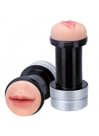 Двусторонний мастурбатор REALSTUFF 2 IN 1 HUMMER MOUTH   VAGINA - ротик и вагина - Dream Toys - в Махачкале купить с доставкой