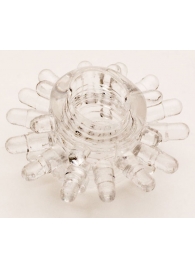 Прозрачное гелевое эрекционное кольцо с шипиками - Toyfa Basic - в Махачкале купить с доставкой