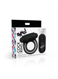 Черное эрекционное виброкольцо 28X Remote Control Vibrating Cock Ring   Bullet - XR Brands - в Махачкале купить с доставкой