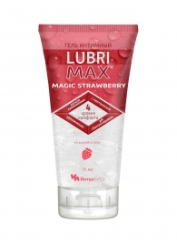 Интимный гель-смазка на водной основе Lubrimax Magic Strawberry - 75 мл. - ИнтелБИО - купить с доставкой в Махачкале