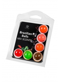 Набор из 6 шариков с ароматизированными массажными маслами Brazilian Balls - Secret Play - купить с доставкой в Махачкале