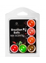 Набор из 6 шариков с ароматизированными массажными маслами Brazilian Balls - Secret Play - купить с доставкой в Махачкале