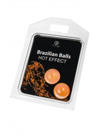 Набор из 2 шариков с массажным маслом Brazilian Balls с разогревающим эффектом - Secret Play - купить с доставкой в Махачкале