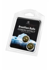 Набор из 2 шариков с массажным маслом Brazilian Balls с ледяным эффектом - Secret Play - купить с доставкой в Махачкале