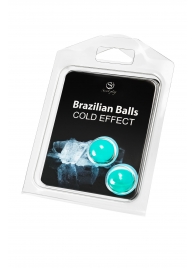 Набор из 2 шариков с массажным маслом Brazilian Balls с охлаждающим эффектом - Secret Play - купить с доставкой в Махачкале