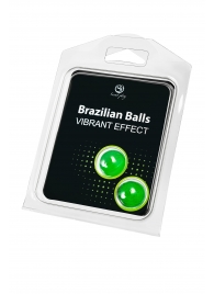 Набор из 2 шариков с массажным маслом Brazilian Balls с эффектом вибрации - Secret Play - купить с доставкой в Махачкале