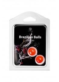 Набор из 2 шариков с массажным маслом Brazilian Balls с ароматом вишни - Secret Play - купить с доставкой в Махачкале