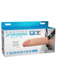 Полый страпон на ремнях 6’’ Hollow Silicone Strap-on - Pipedream - купить с доставкой в Махачкале