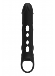 Черная насадка-удлинитель Vibrating Extender With Remote с вибрацией - Dream Toys - в Махачкале купить с доставкой
