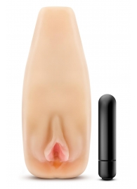 Мастурбатор-вагина с вибрацией Soft   Wet Natasha Realistic Beige Masturbator - Blush Novelties - в Махачкале купить с доставкой