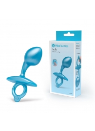 Голубая анальная пробка для массажа простаты Bulb Silicone Prostate Plug - 10,7 см. - b-Vibe - в Махачкале купить с доставкой