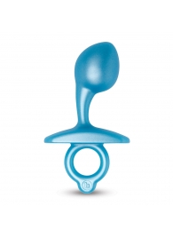 Голубая анальная пробка для массажа простаты Bulb Silicone Prostate Plug - 10,7 см. - b-Vibe - в Махачкале купить с доставкой