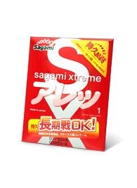 Утолщенный презерватив Sagami Xtreme FEEL LONG с точками - 1 шт. - Sagami - купить с доставкой в Махачкале