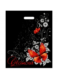 Черный пакет Glamour с вырубной ручкой (38х47 см) - Сима-Ленд - купить с доставкой в Махачкале