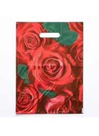 Пакет с цветочным принтом и вырубной ручкой (30х40 см) - Сима-Ленд - купить с доставкой в Махачкале