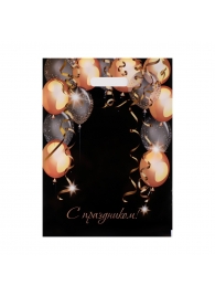 Пакет с вырубной ручкой и принтом в виде шариков (30х40 см) - Сима-Ленд - купить с доставкой в Махачкале