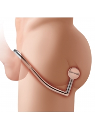 Кольцо на пенис с анальным стимулятором Stainless Steel Anal Hook   Cock Ring - BlueLine - в Махачкале купить с доставкой